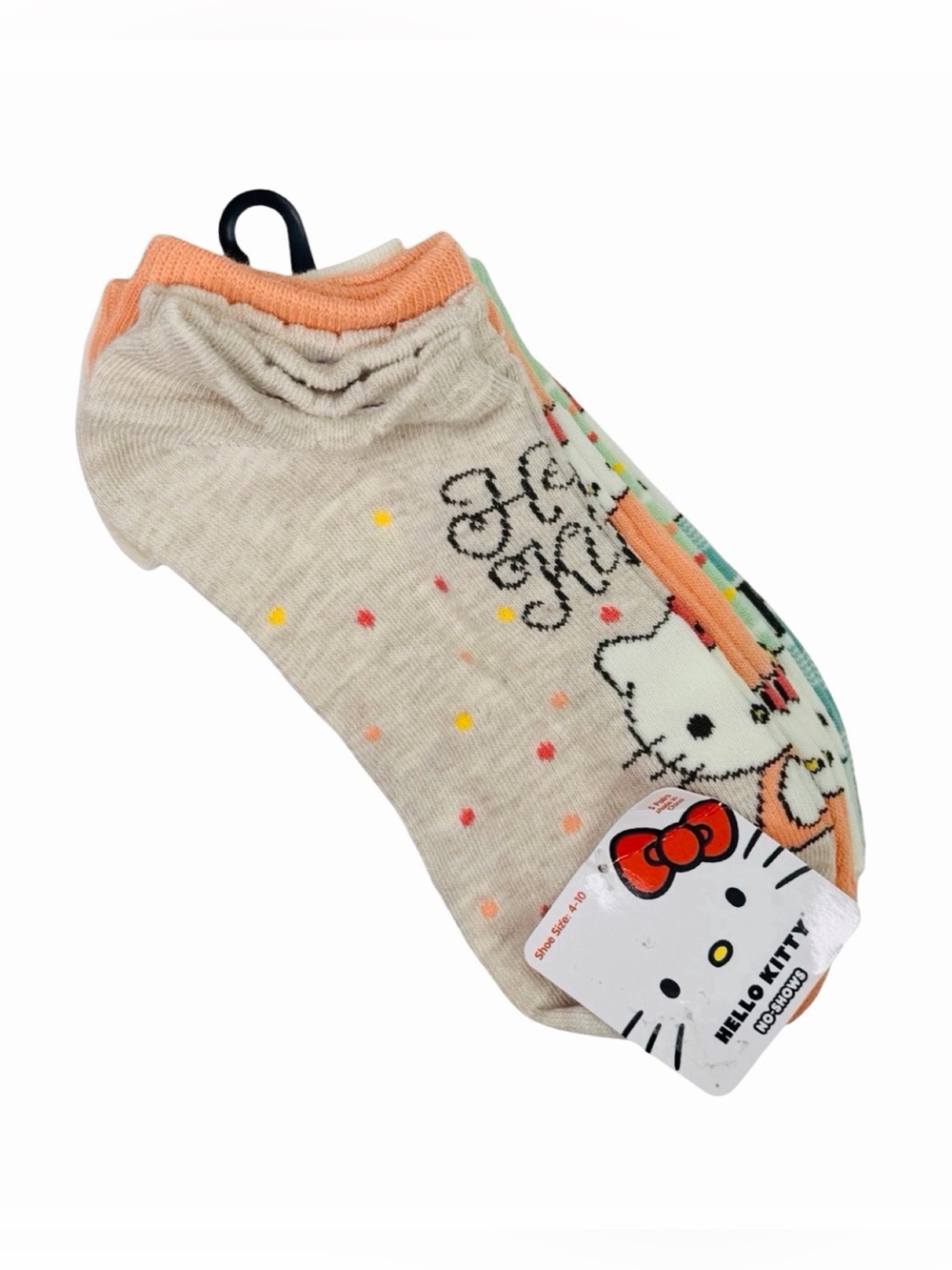 Hello Kitty 5-Pack No-Show Socks - Shoe Size 4-10